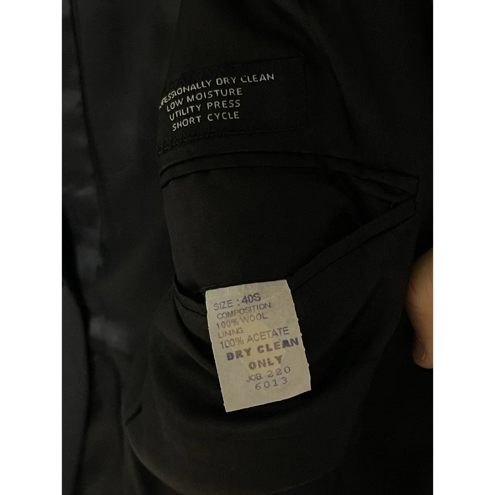 Jos A Bank Tuxedo Suit Men 40S Blk 1B Wool Wedding Prom Mason Formal W34X29 Luxe